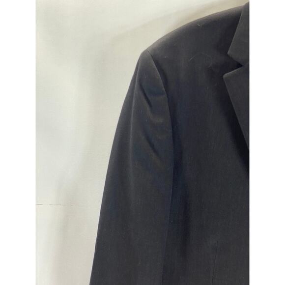 PRONTO UOMO PLATINUM Men's Solid Black Wool Modern-Fit Two-Button Blazer SZ 42R - Picture 3 of 11